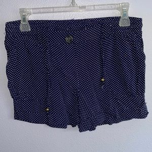 Navy blue poka dot flow shorts